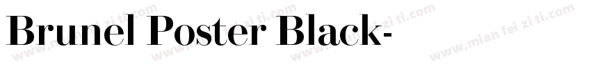 Brunel Poster Black字体转换